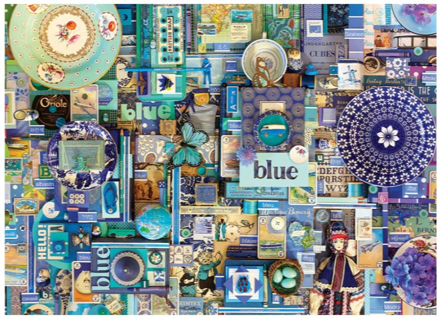 Cobble Hill Rainbow Series Blue Jigsaw Puzzle