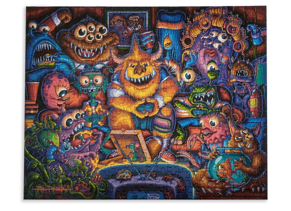 Dowdle Folk Art Jigsaw Puzzle Gaming Monsters