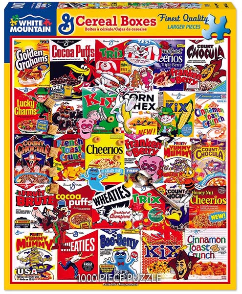 White Mountain Cereal Boxes Jigsaw Puzzle