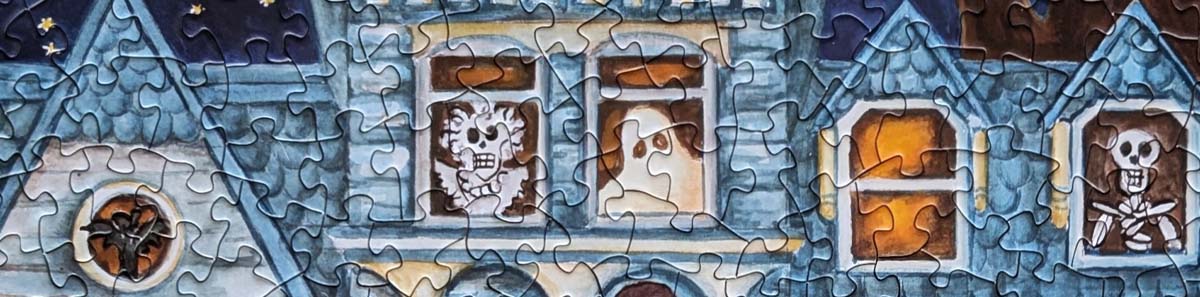 Bits and Pieces Haunted House Costume Parade Jigsaw Puzzle