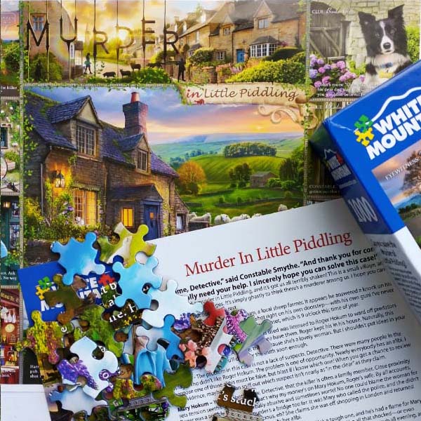 White Mountain Murder in Little Piddling Mystery Jigsaw Puzzle