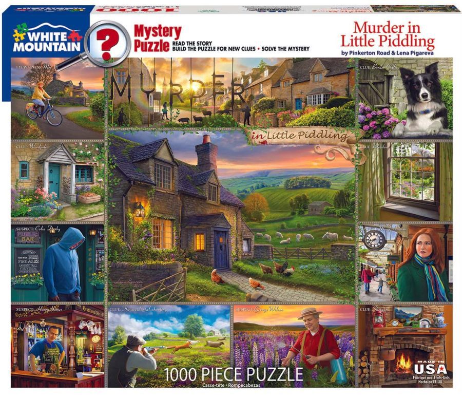 White Mountain Mystery Jigsaw Puzzle Murder in Little Piddling