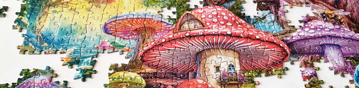 Buffalo Games Merry Mushroom Village Jigsaw Puzzle