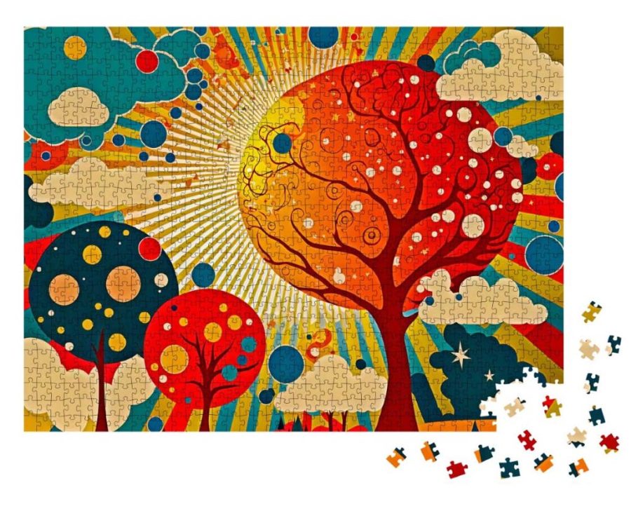 Circle Trees Jigsaw Puzzle Art by Michael J. Maloney