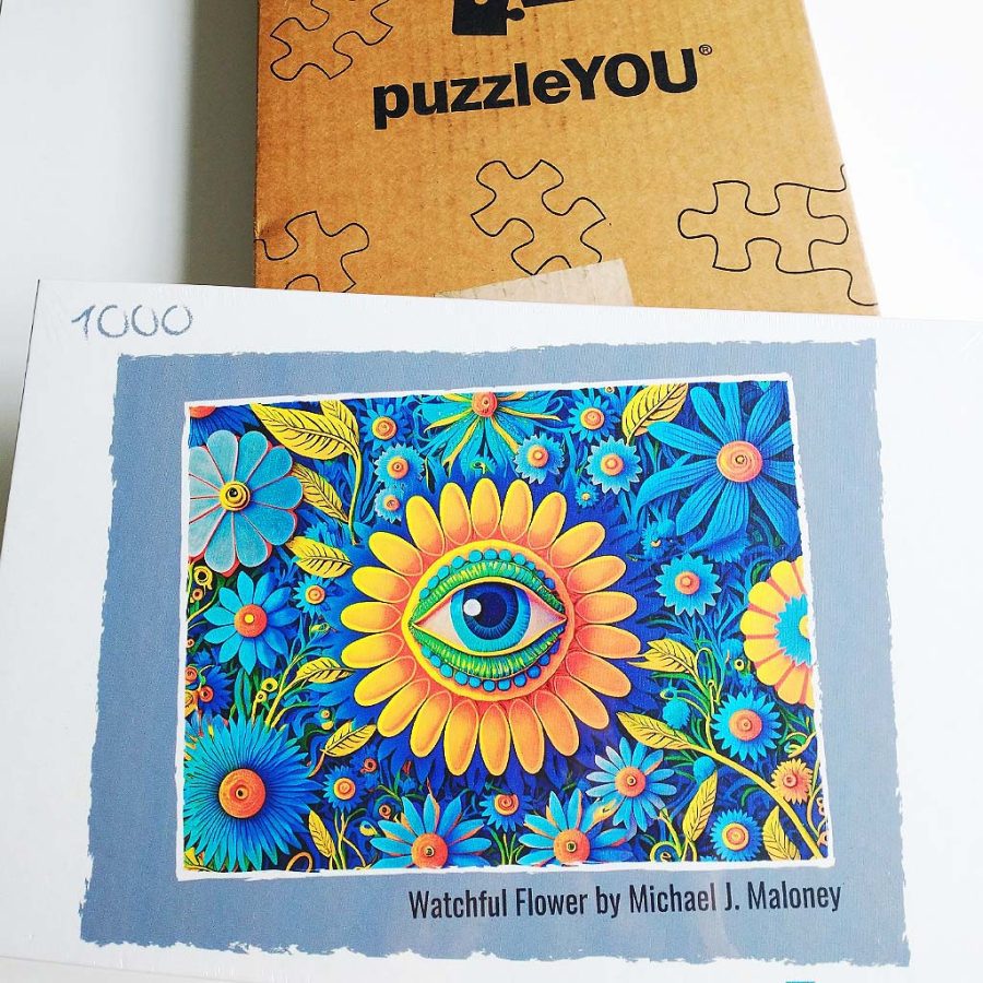 Watchful Flower jigsaw puzzle art by Michael J. Maloney