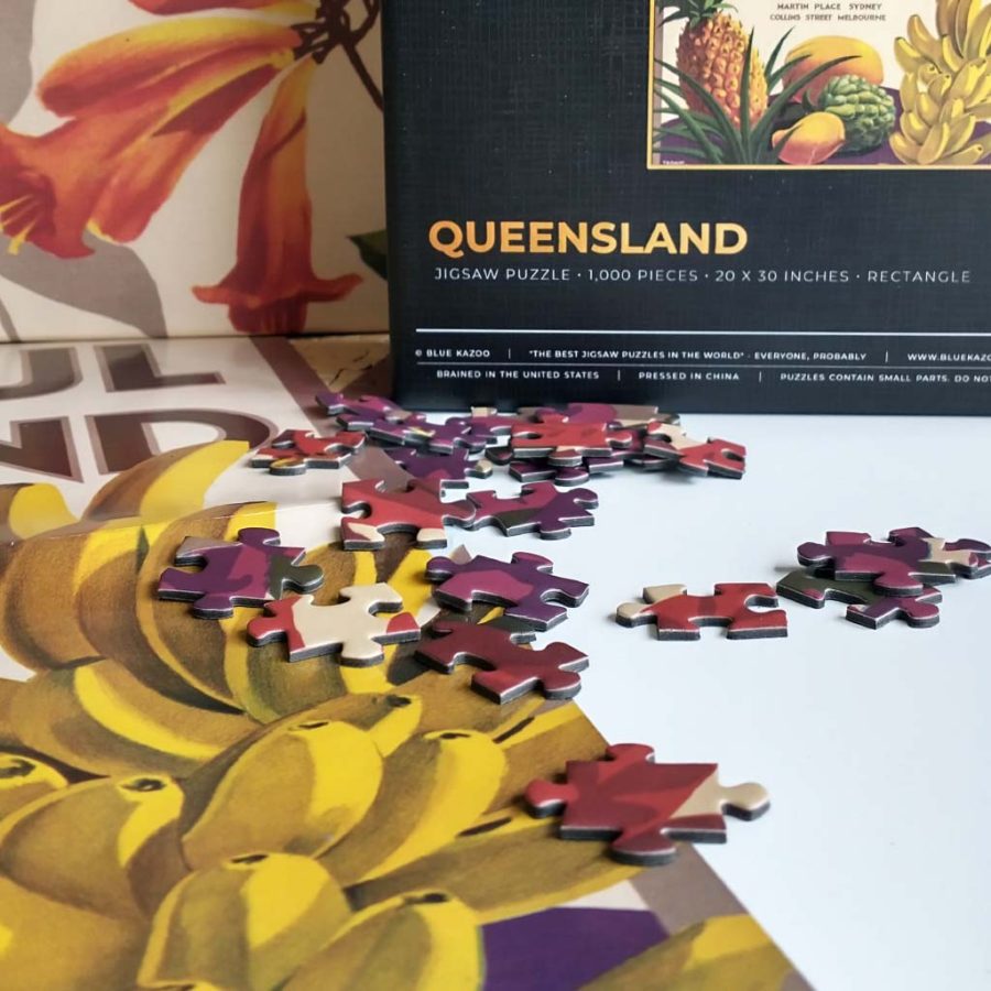  Blue Kazoo Queensland Australia Travel Poster Jigsaw Puzzle