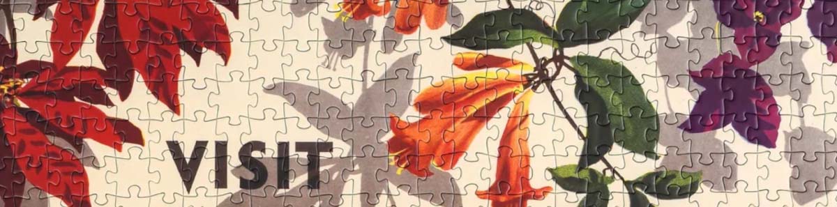 Blue Kazoo Queensland Australia Travel Poster Jigsaw Puzzle