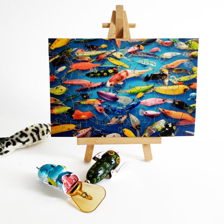 Nautilus Fishing Lures Wooden Jigsaw Puzzle