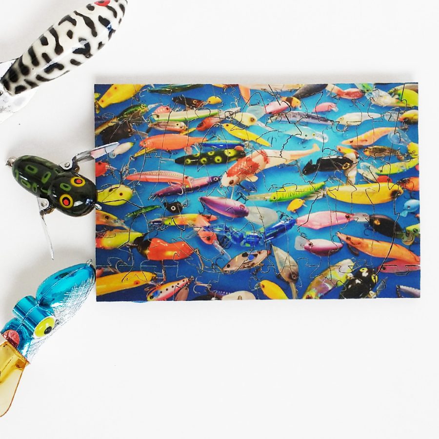 Nautilus Fishing Lures Wooden Jigsaw Puzzle