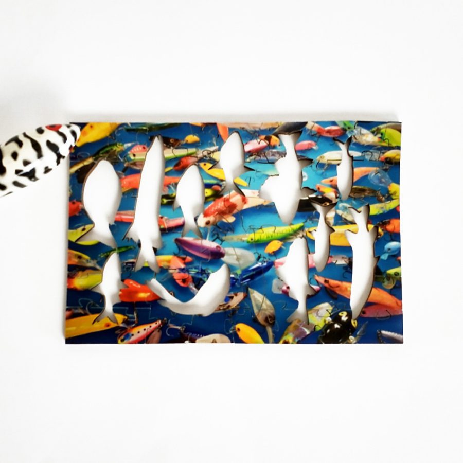 Nautilus Fishing Lures Wooden Jigsaw Puzzle