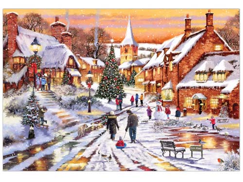 Crown Point Graphics Christmas Village Jigsaw Puzzle