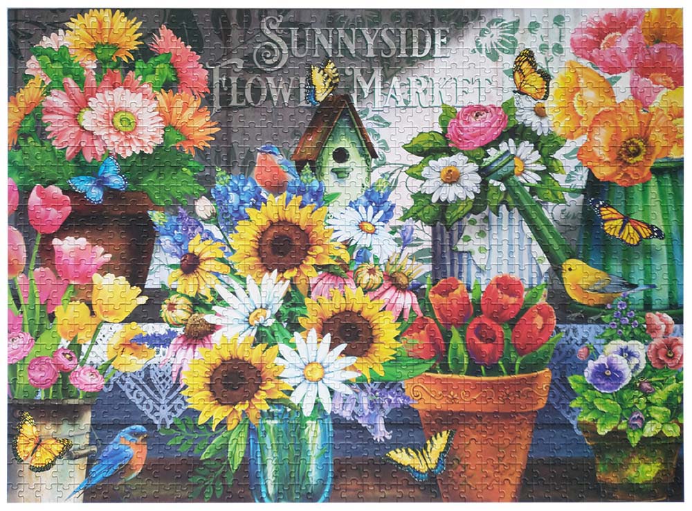  Crown Point Graphics Sunnyside Flower Market Jigsaw Puzzle