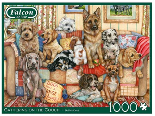 Falcon Gathering on the Couch Jigsaw Puzzle