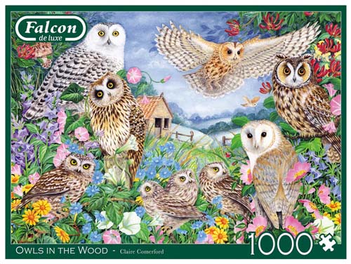 Falcon Owls in the Wood Jigsaw Puzzle