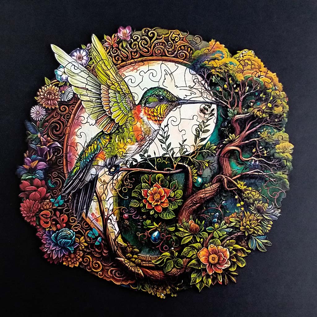 Kaayee Yin Yang Hummingbird Wooden Jigsaw Puzzle