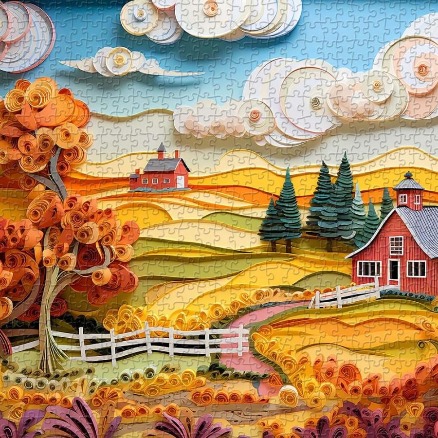 PickForU Golden Countryside Jigsaw Puzzle