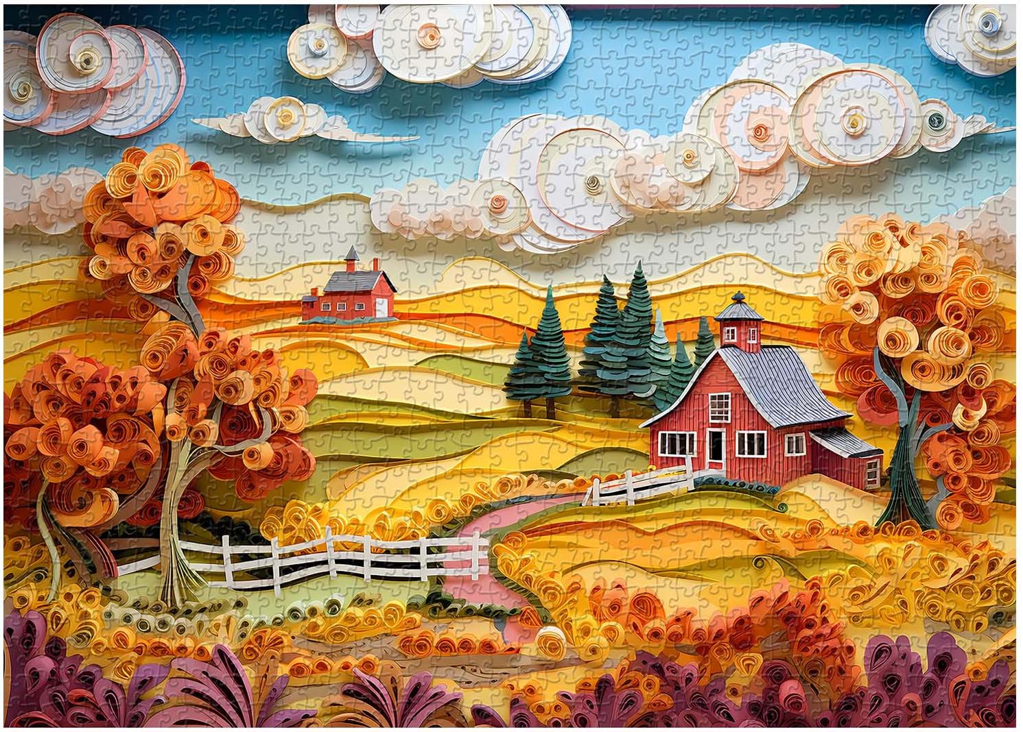 PickForU Golden Countryside Jigsaw Puzzle