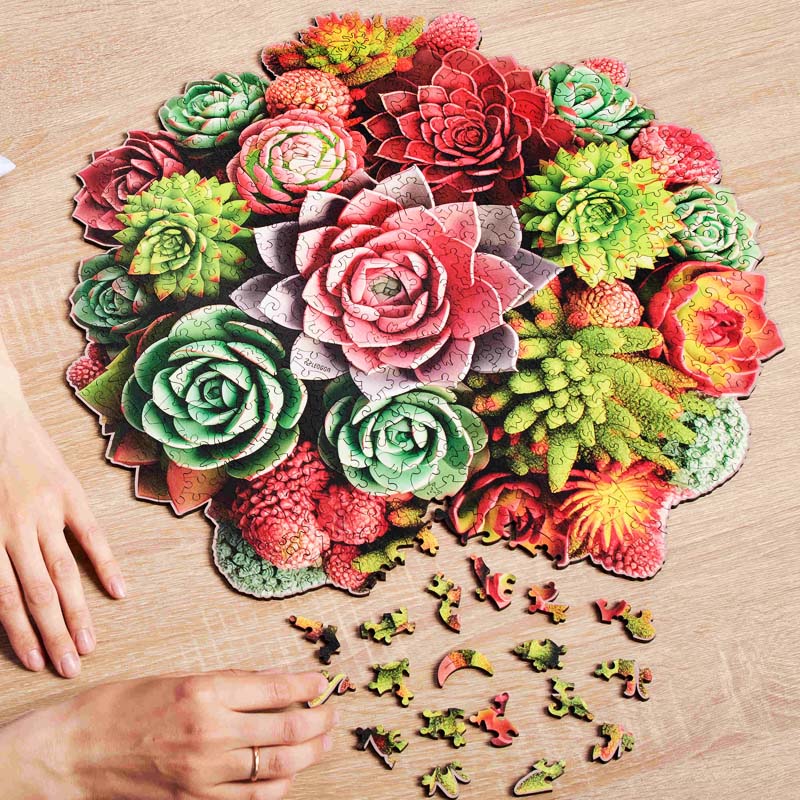 Leogor Succulent Wooden Jigsaw Puzzle