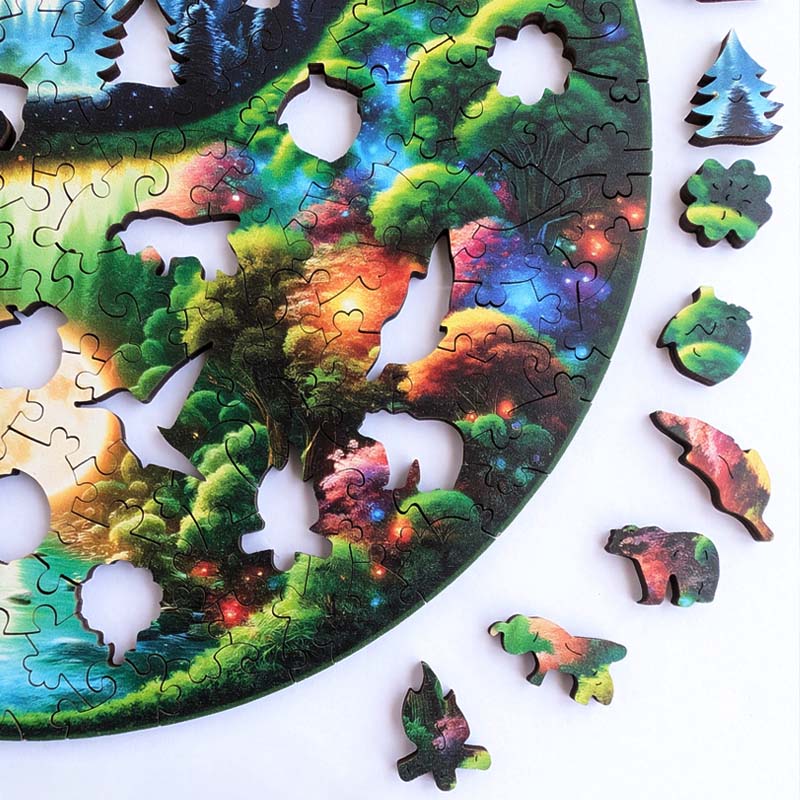 Leogor Yin Yang Nature's Balance Wooden Jigsaw Puzzle