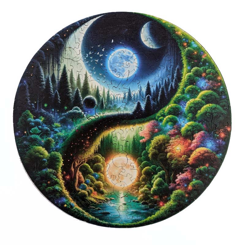 Leogor Yin Yang Nature's Balance Wooden Jigsaw Puzzle