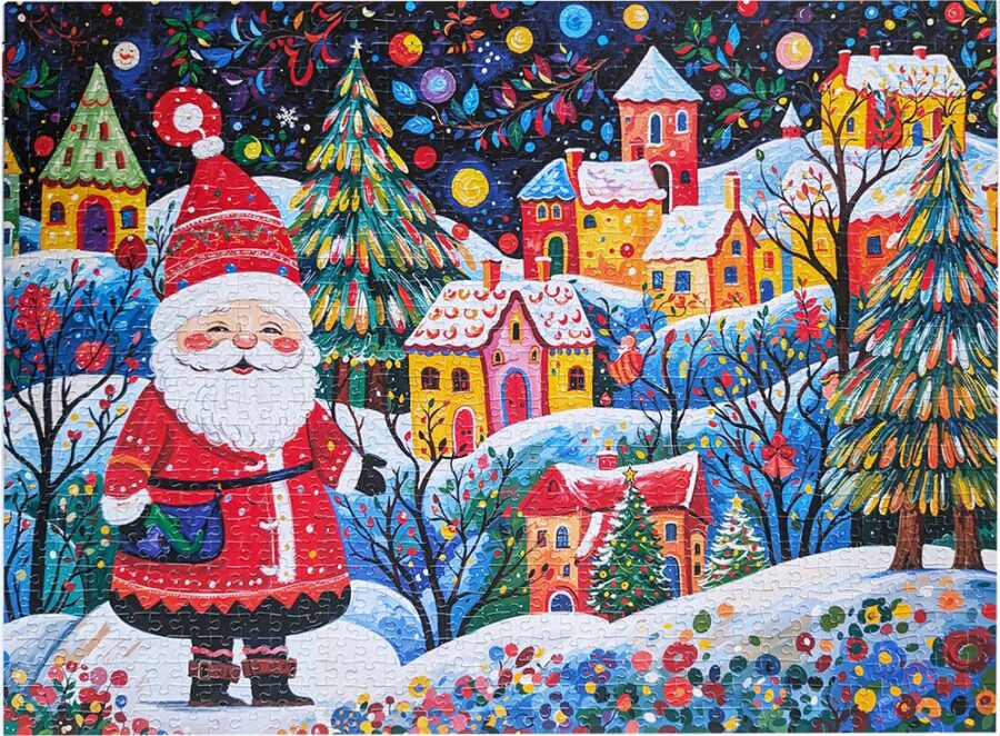 Cross and Glory Santa's Yuletide Village Jigsaw Puzzle