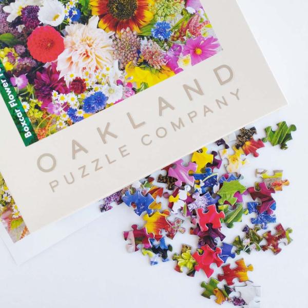 Oakland Puzzle Company Boxcar Flower Farm Jigsaw Puzzle